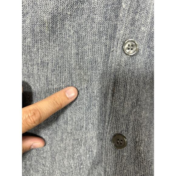 Vintage Sweater Cardigan XL Gray Equestrian Steeplechase USA Made - Picture 9 of 12